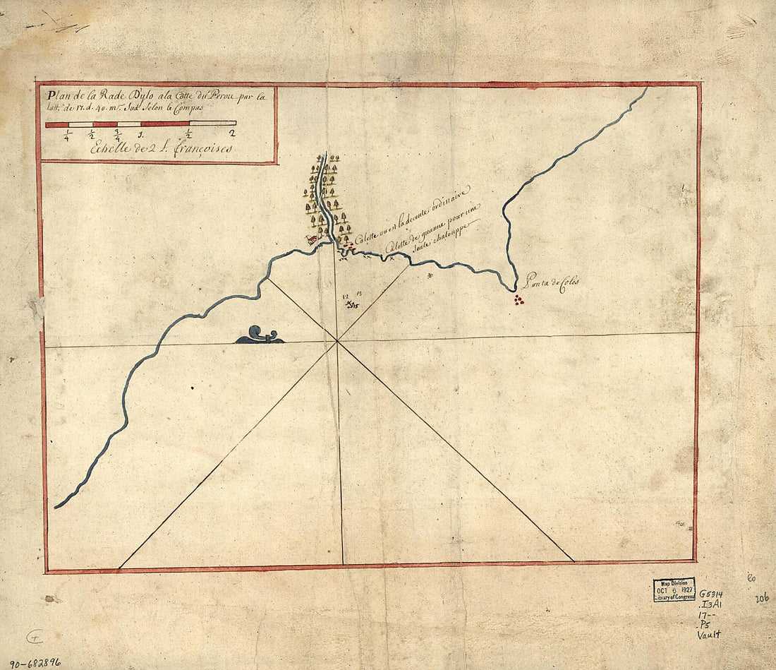 This old map of Plan De La Rade D&
