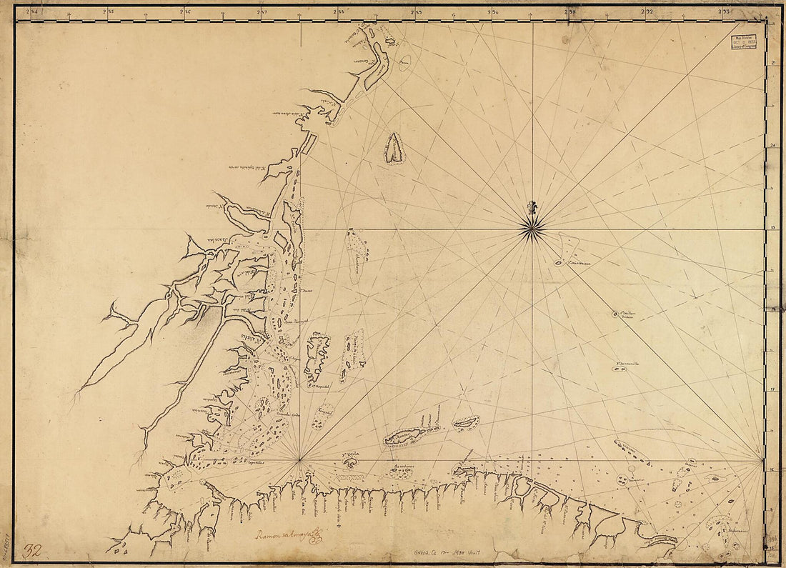 This old map of Map Showing Caribbean Coast of Central America from Yucatan to Honduras from 1700 was created by in 1700