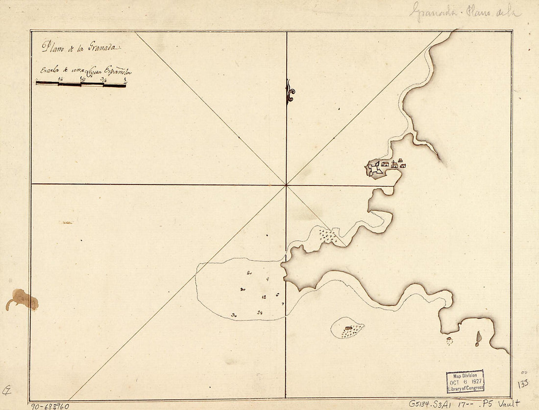 This old map of Plano De La Granada from 1700 was created by in 1700