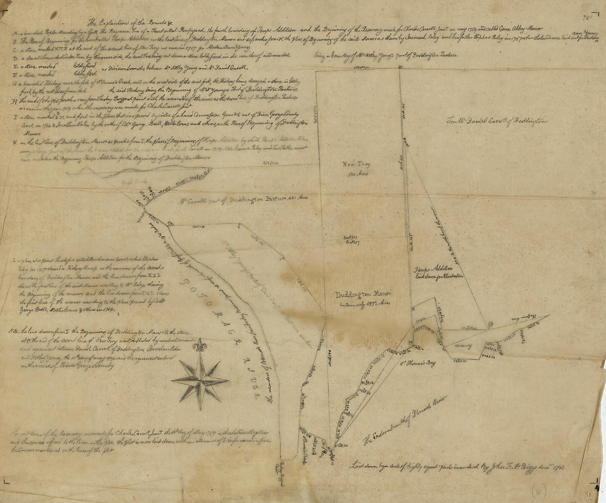 This old map of Cadastral Survey Map of Charles Carroll Jr.&
