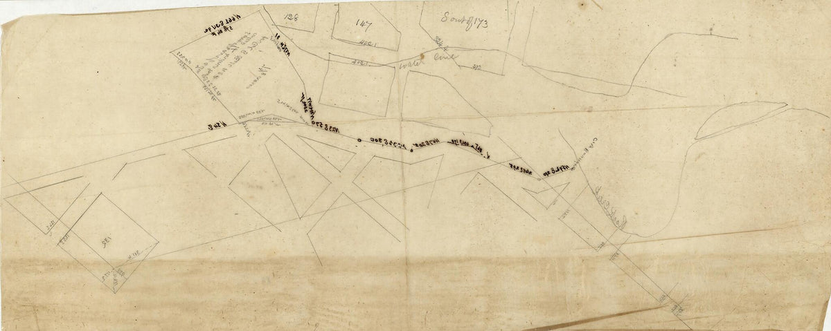 Survey Map of Land Tracts In N.W. Washington D.C. Near the Old City Boundary and Rock Creek in 1870 by Relic Map Company