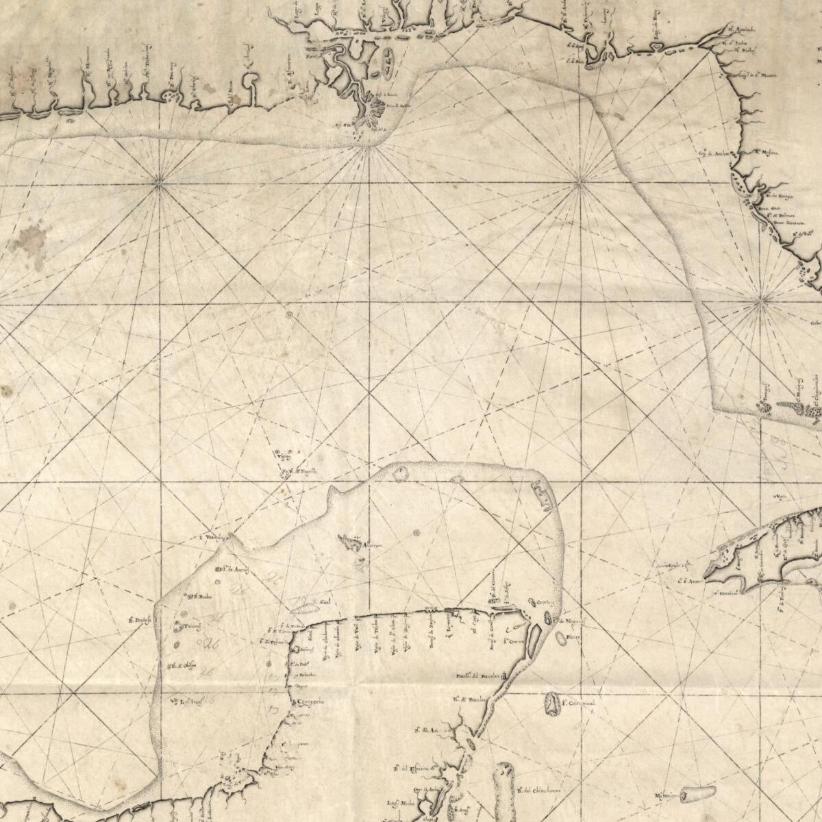 This old map of Map Showing Gulf of Mexico Including Western Portion of Caribbean Area from 1730 was created by  in 1730