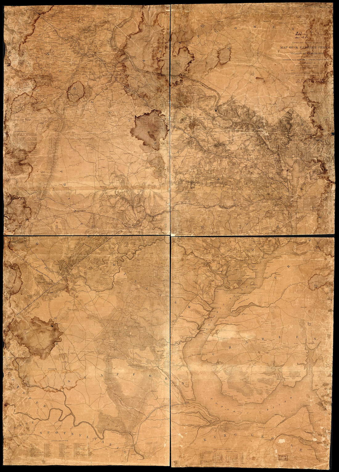 This old map of Map of N. Eastern Virginia and Vicinity of Washington from 1862 was created by Irvin McDowell, J. (Joseph) Schedler, United States. Corps of Topographical Engineers in 1862