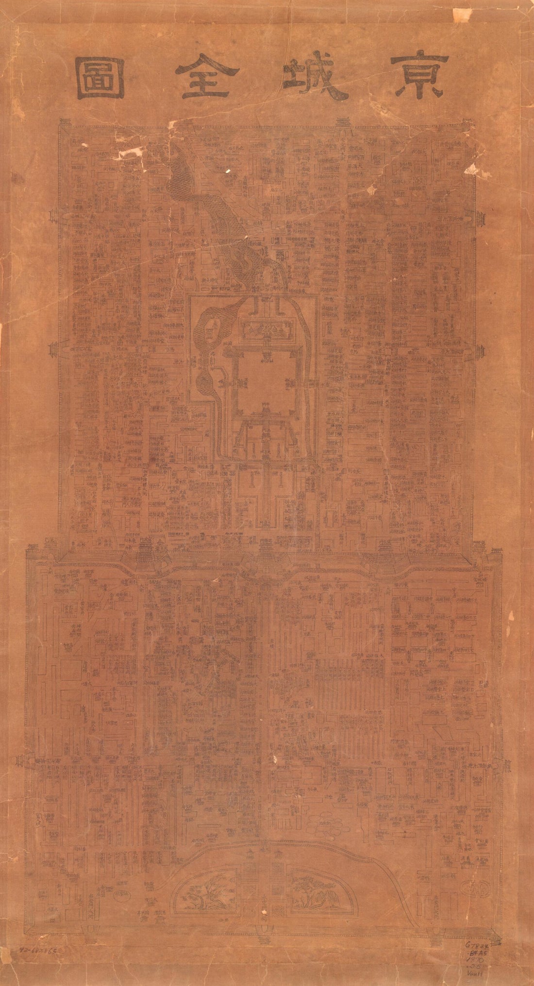 This old map of Jing Cheng Quan Tu. (京城全图。, Map of Beijing) from 1900 was created by in 1900