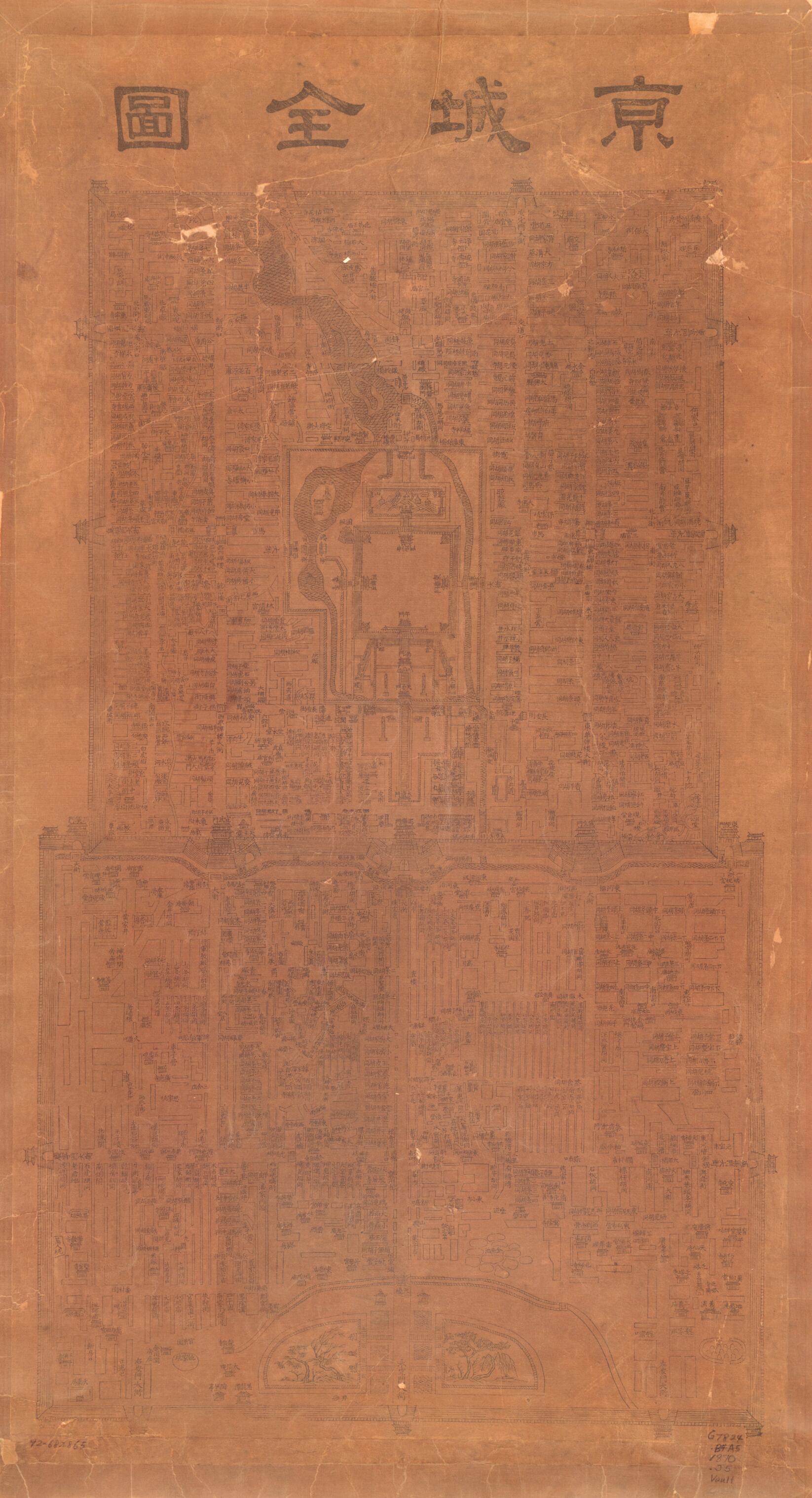 This old map of Jing Cheng Quan Tu. (京城全图。, Map of Beijing) from 1900 was created by in 1900
