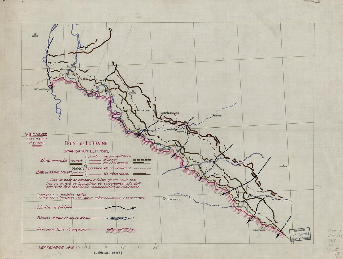 Front De Lorraine 1918 by Relic Map Company