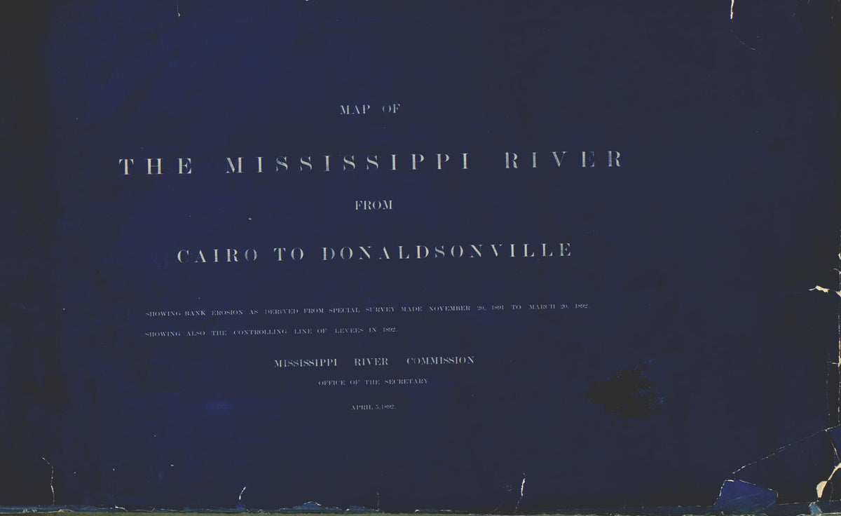Map of the Mississippi River : from Cairo to Donaldsonville 1892 by Relic Map Company