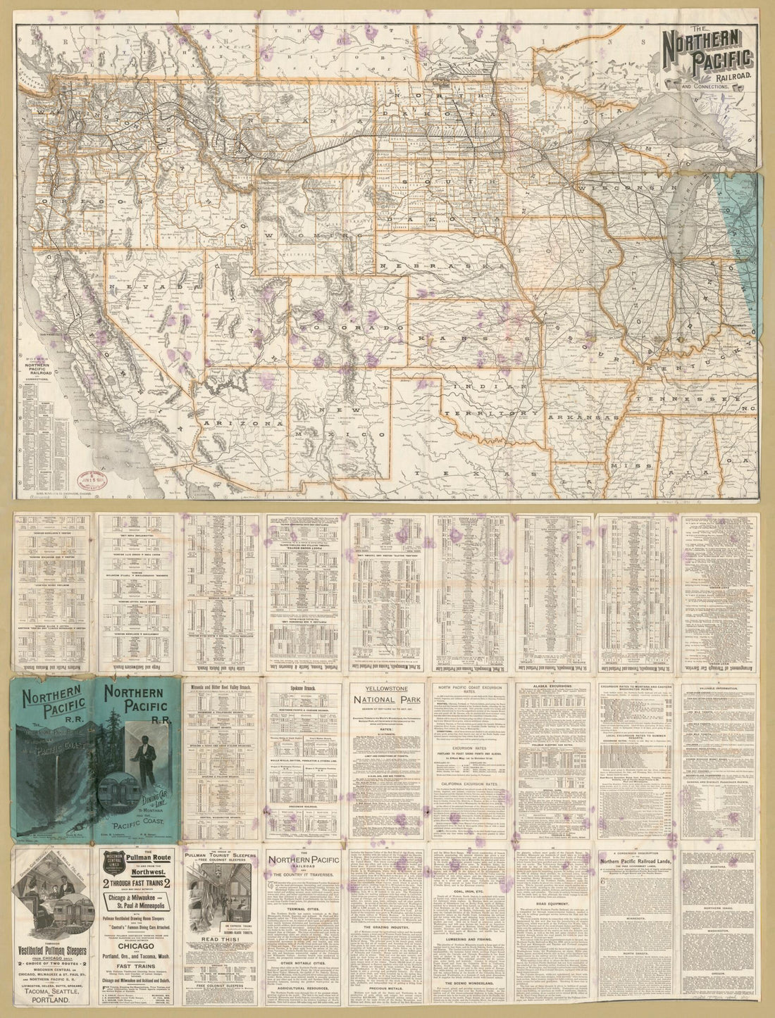 This old map of The Northern Pacific Railroad and Connections from 1891 was created by Rand McNally and Company in 1891