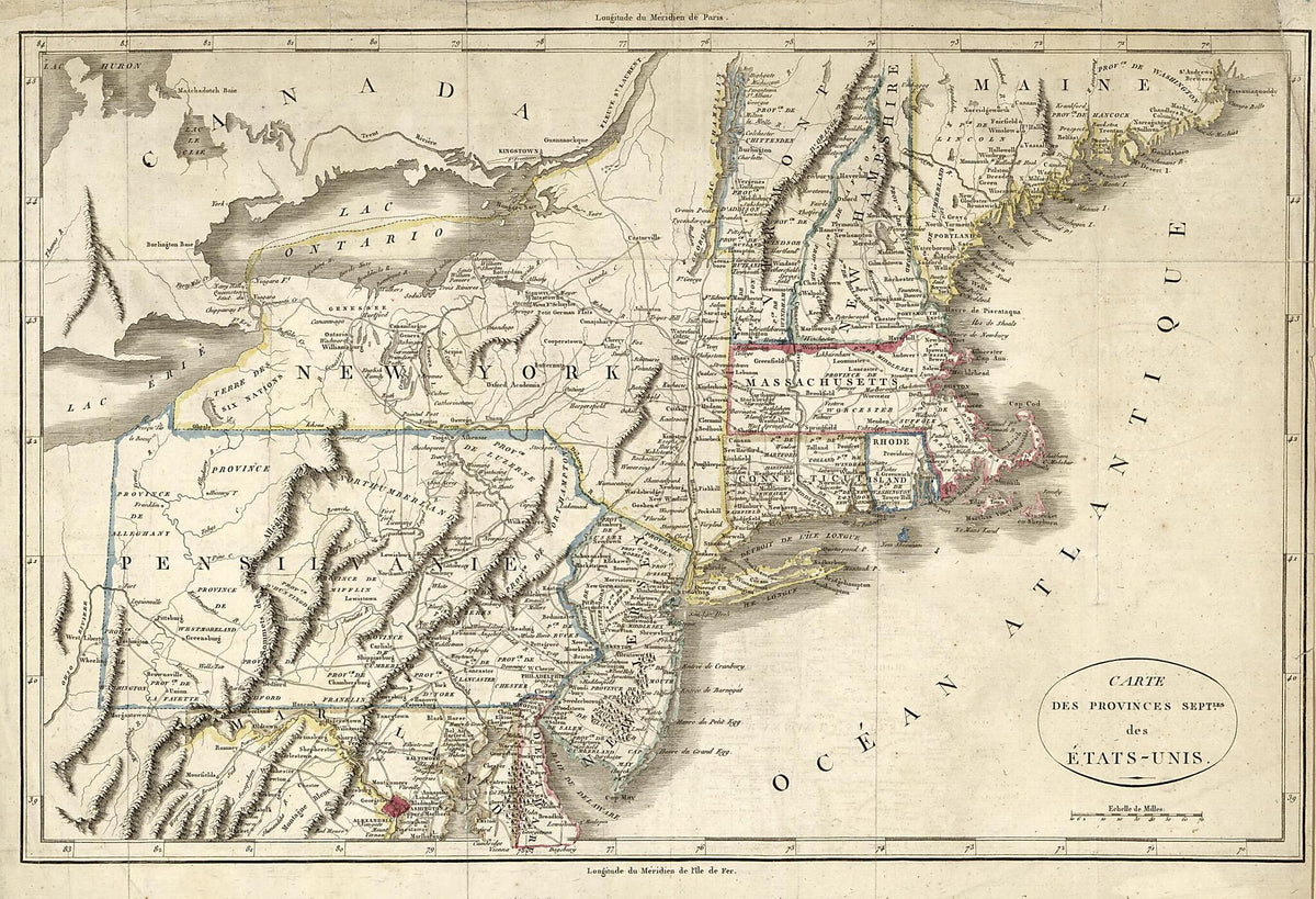 Unis in 1800 by Relic Map Company