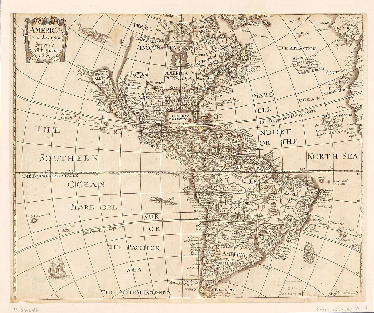 Americae Nova Descriptio 1663 by Relic Map Company