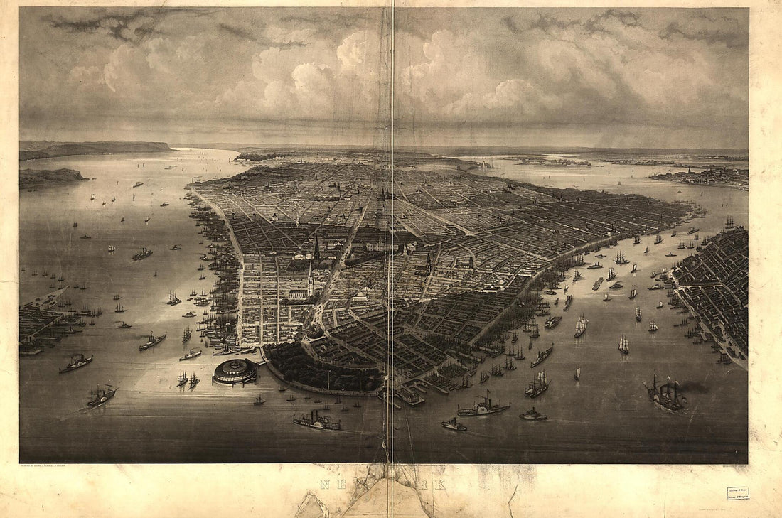 This old map of New York / Painted by Heine, J. Kummer & Döpler ; Engraved by Himely from 1851 was created by Wilhelm Heine, Julius Hermann Kummer in 1851