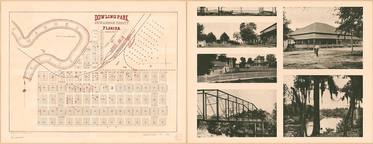 Dowling Park, Suwannee County, Florida 1900 by Relic Map Company