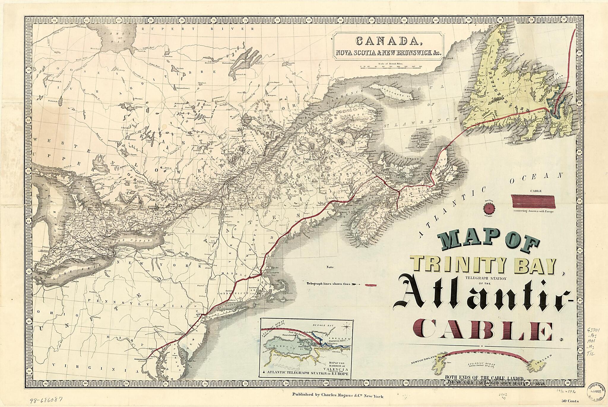 This old map of Cable from 1901 was created by Charles Magnus & Co in 1901