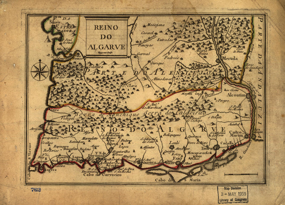 This old map of Reino Do Algarve from 1730 was created by in 1730