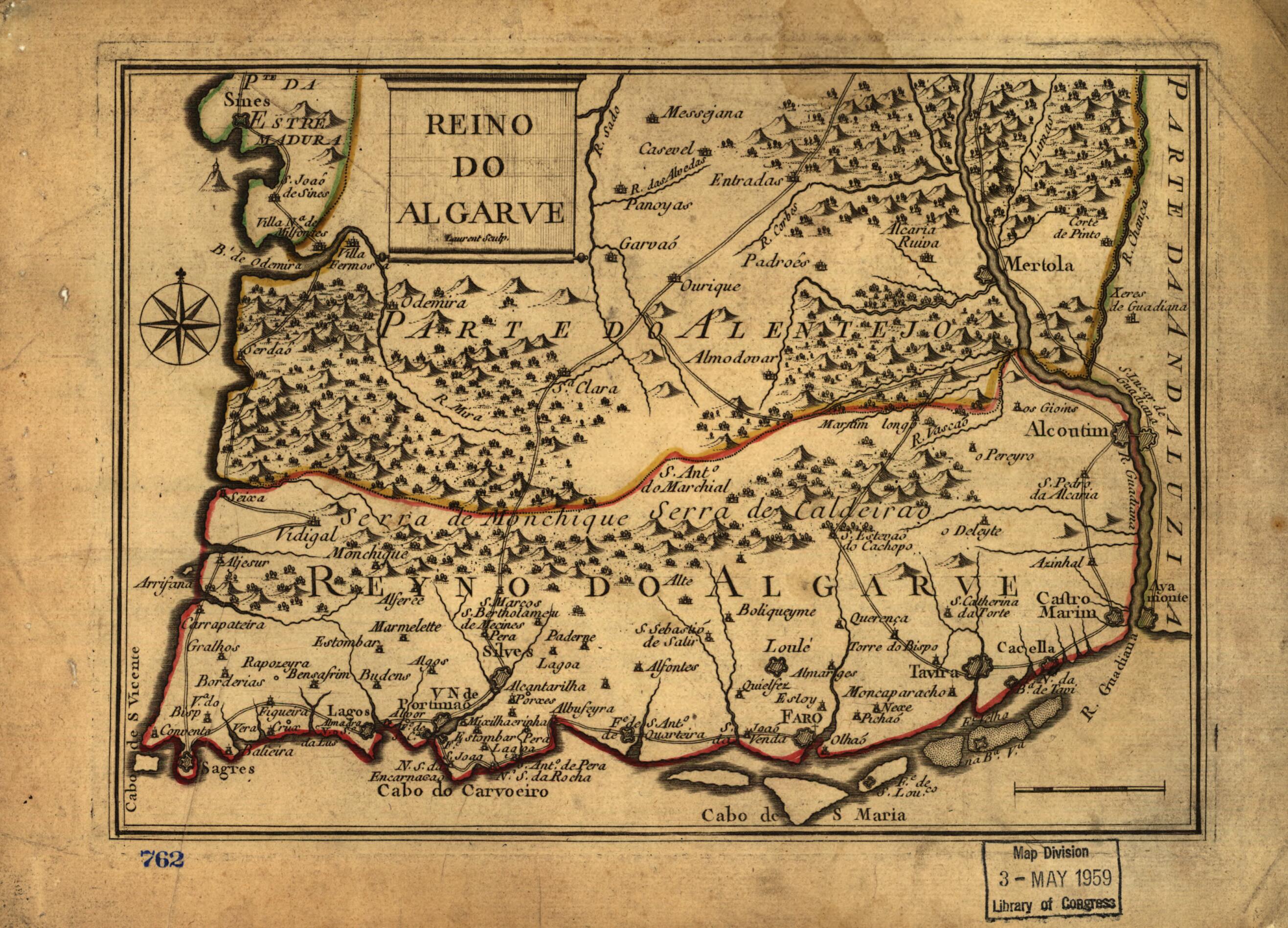 This old map of Reino Do Algarve from 1730 was created by in 1730