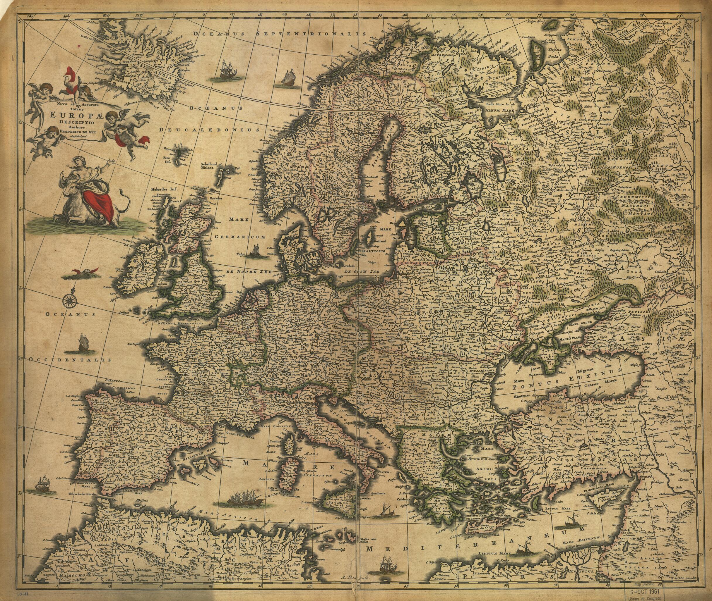 Nova Et Accurata Totius Europae Descriptio 1700 by Relic Map Company