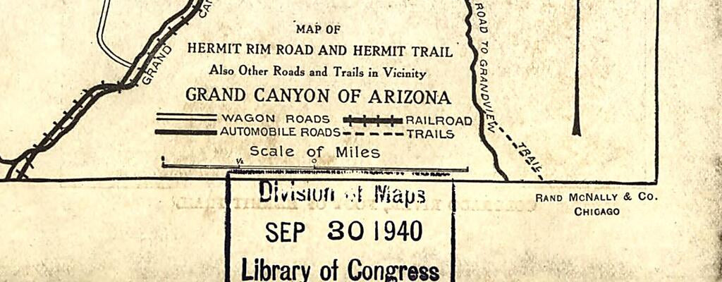 This old map of Map of Hermit Rim Road and Hermit Trail from 1915 was created by  Rand McNally and Company in 1915