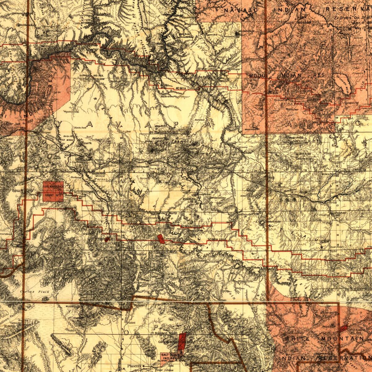 This old map of Territory of Arizona from 1887 was created by  United States. General Land Office in 1887