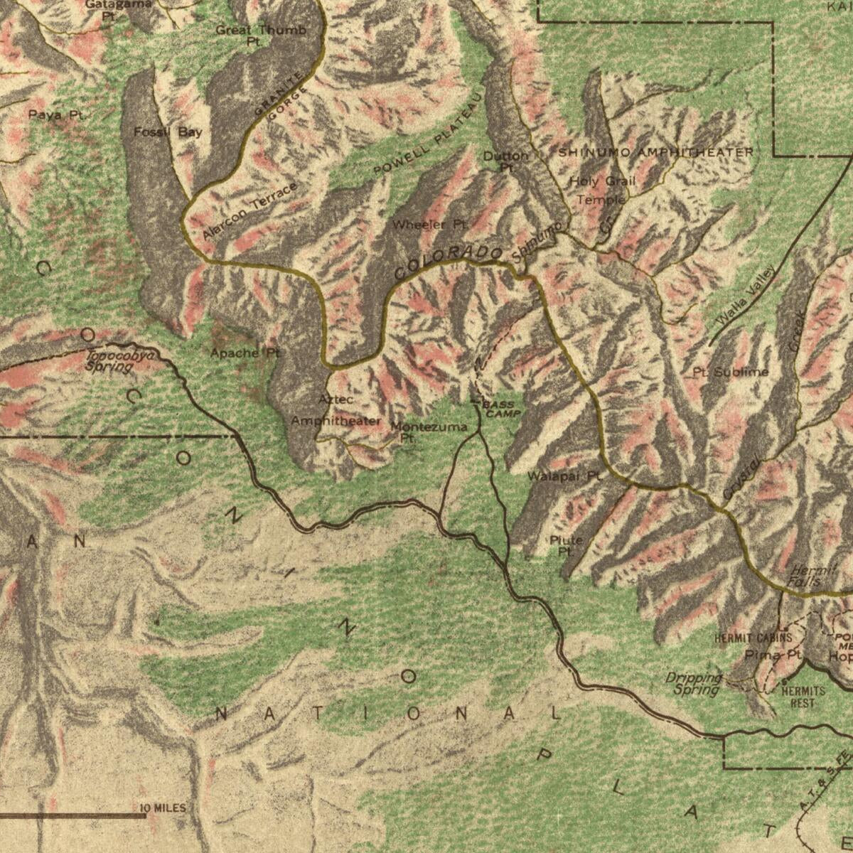 This old map of Map of Grand Canyon National Park from 1926 was created by  United States. National Park Service in 1926