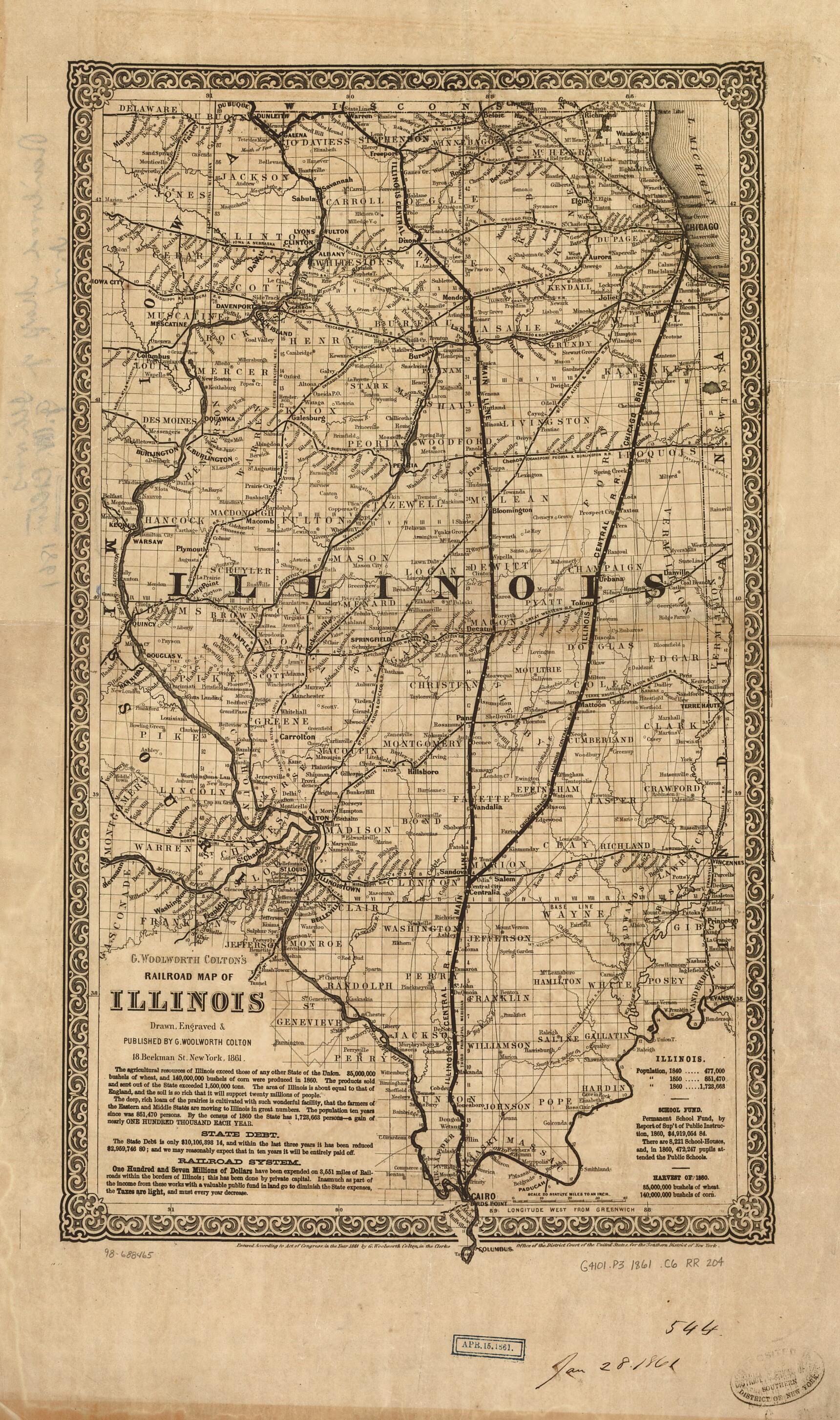 This old map of G. Woolworth Colton&