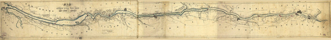 This old map of Map of the Hudson River Rail Road from New York to Albany from 1848 was created by Robert Haering, Hudson River Railroad, W. C. Moore, George Snyder in 1848