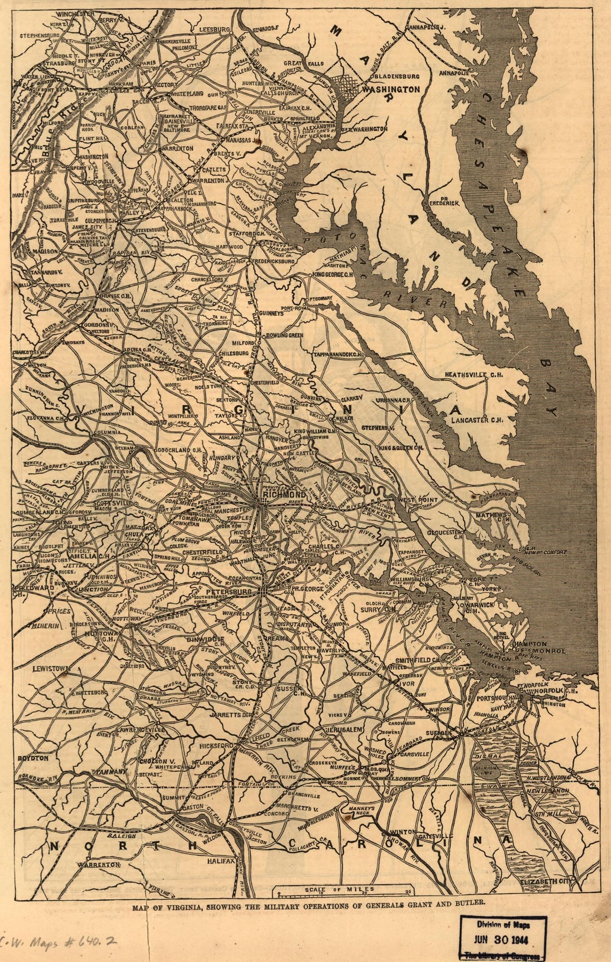 Map of Richmond, Virginia, Showing Its Defenses and Railroad Connections 1864 by Relic Map Company