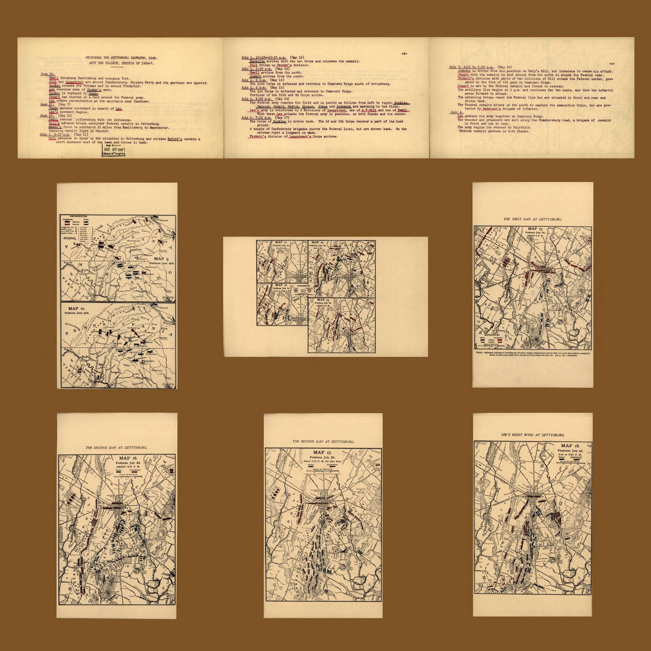 This old map of Gettysburg from 1906 was created by Army War College (U.S.) in 1906