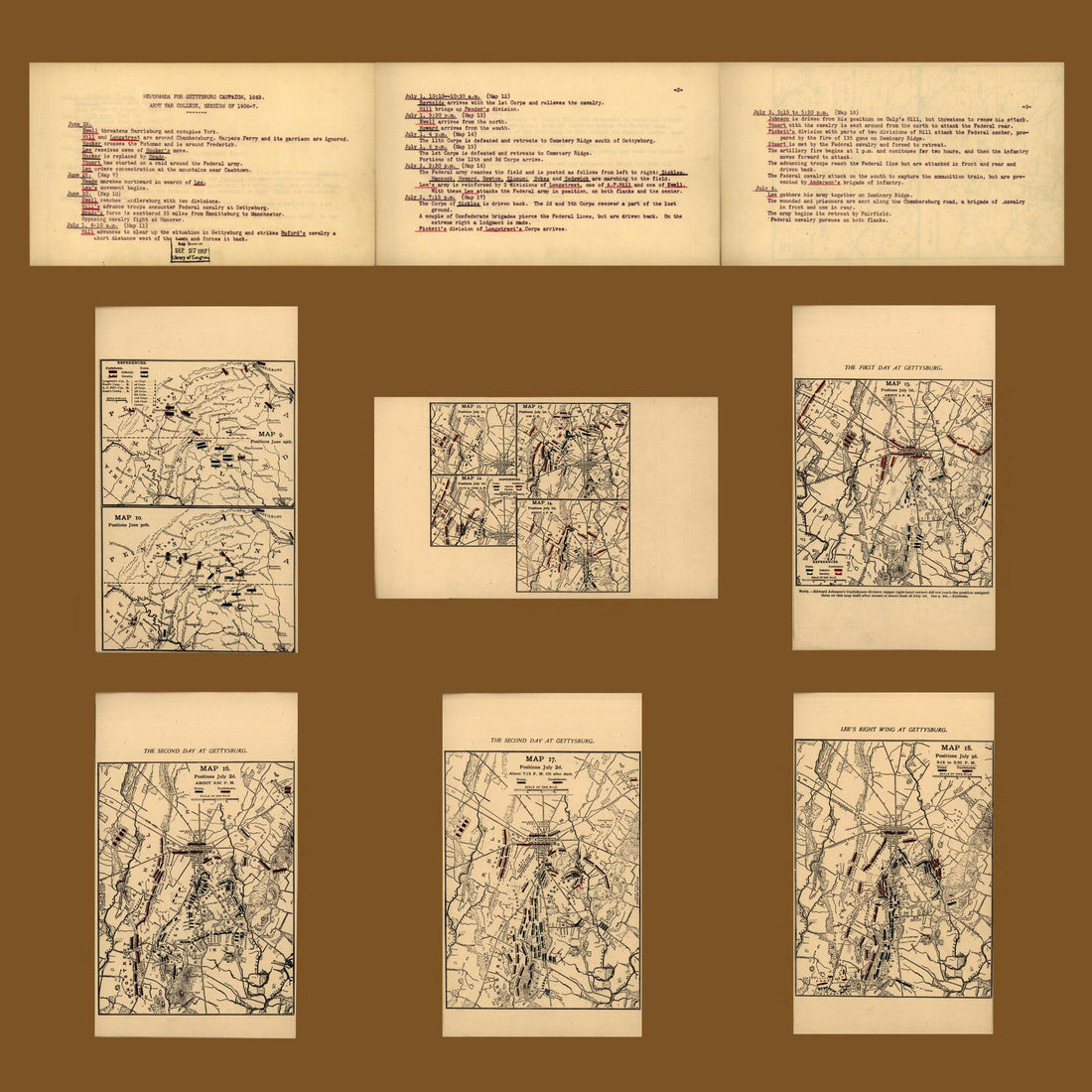 This old map of Gettysburg from 1906 was created by Army War College (U.S.) in 1906