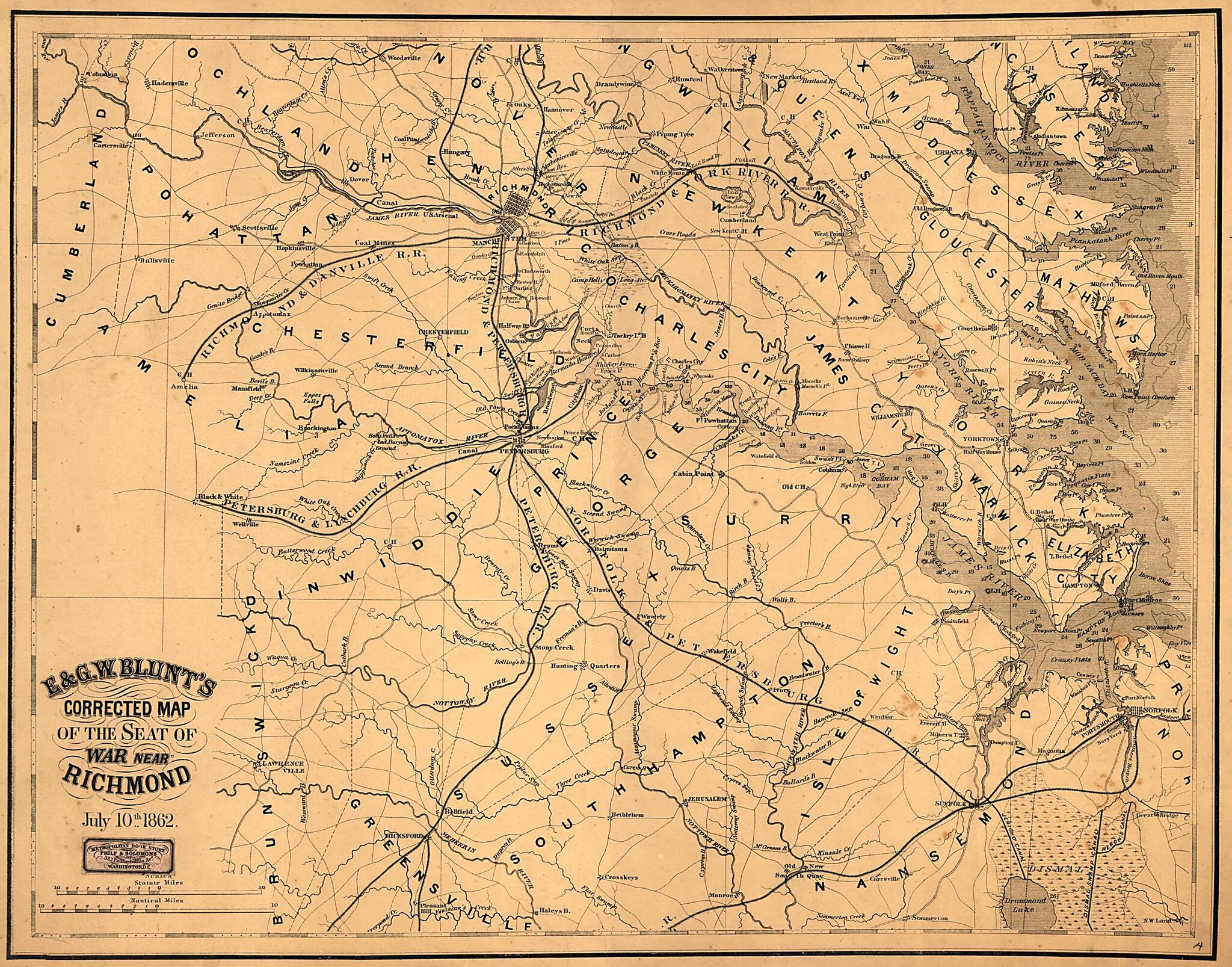 This old map of E. & G. W. Blunt&
