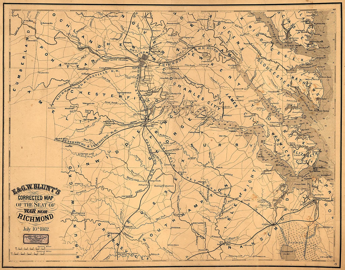 This old map of E. & G. W. Blunt&