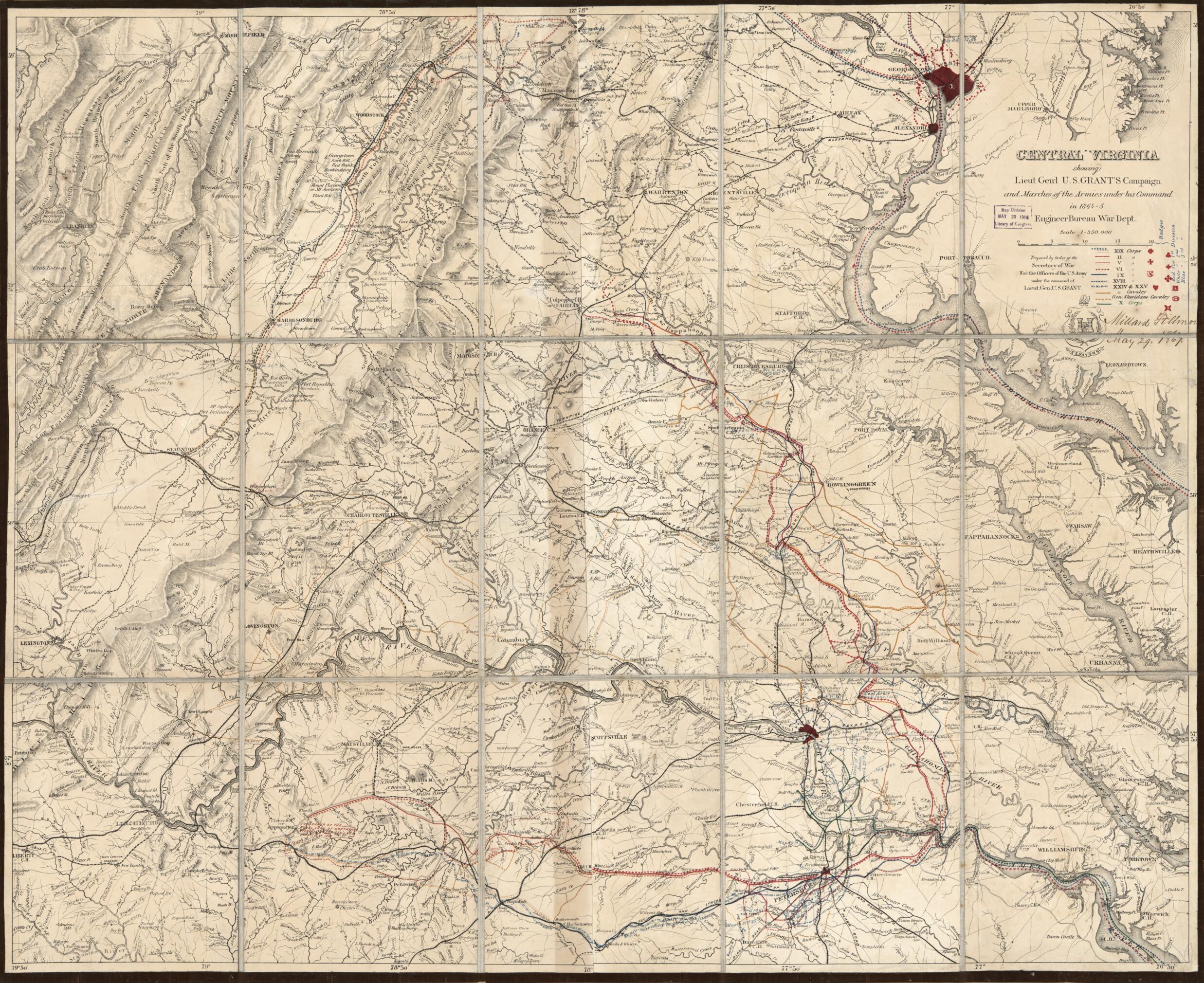 This old map of 65 from 1865 was created by Millard Fillmore, United States. Army. Corps of Engineers in 1865