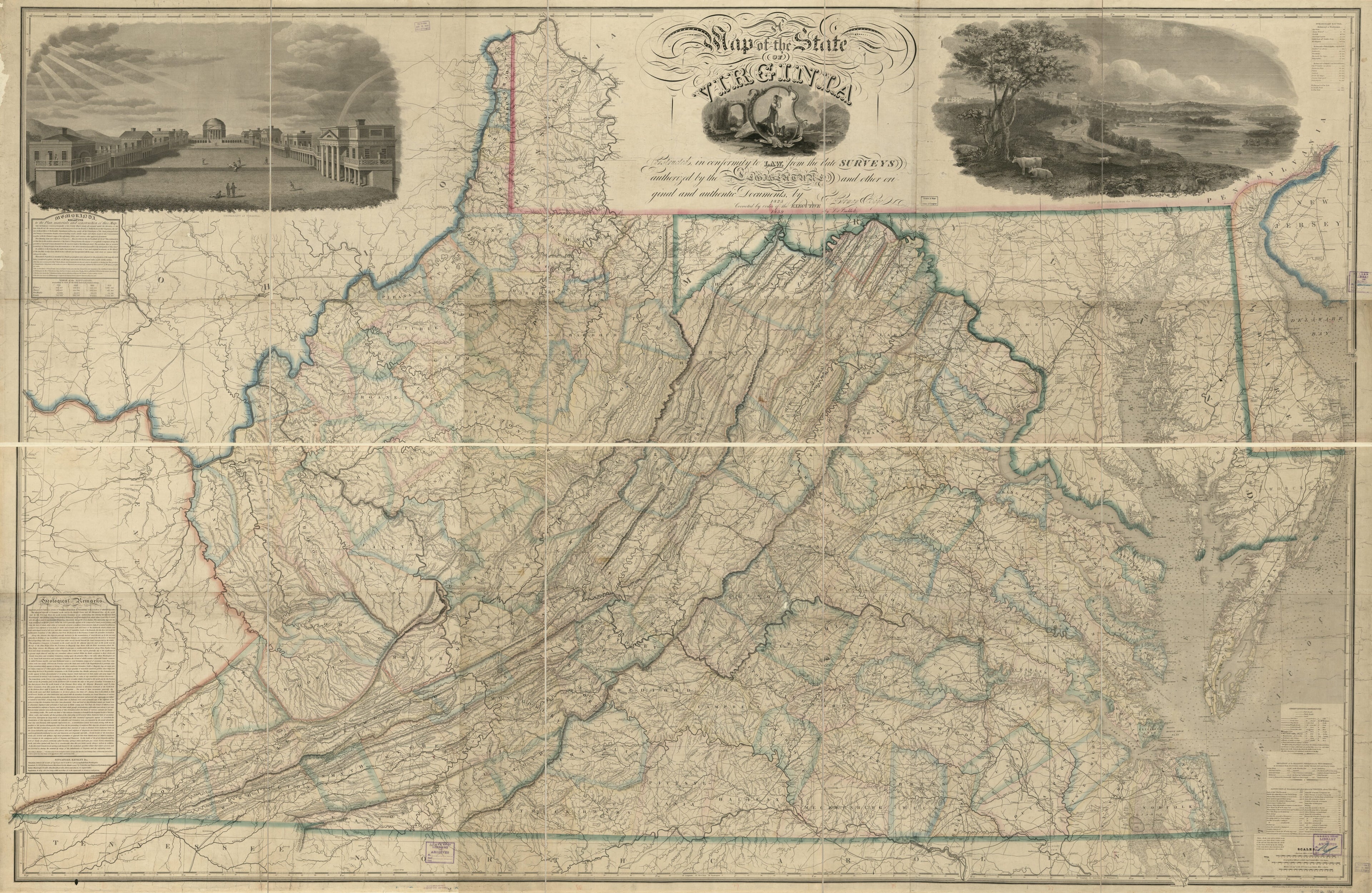 This old map of A Map of the State of Virginia, Constructed In Conformity to Law from the Late Surveys Authorized by the Legislature and Other Original and Authentic Documents from 1859 was created by L. V. (Lewis Von) Buchholtz, Herman Böÿe, Benjamin