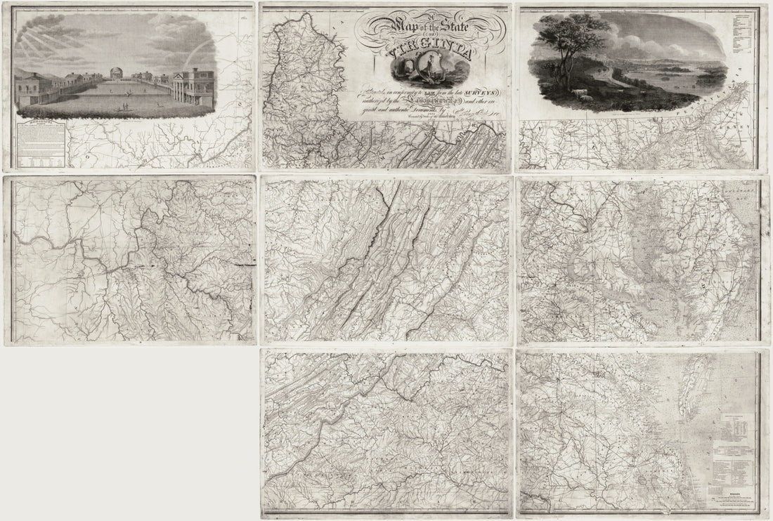 This old map of A Map of the State of Virginia, Constructed In Conformity to Law from the Late Surveys Authorized by the Legislature and Other Original and Authentic Documents from 1859 was created by L. V. (Lewis Von) Buchholtz, Herman Böÿe in 1859