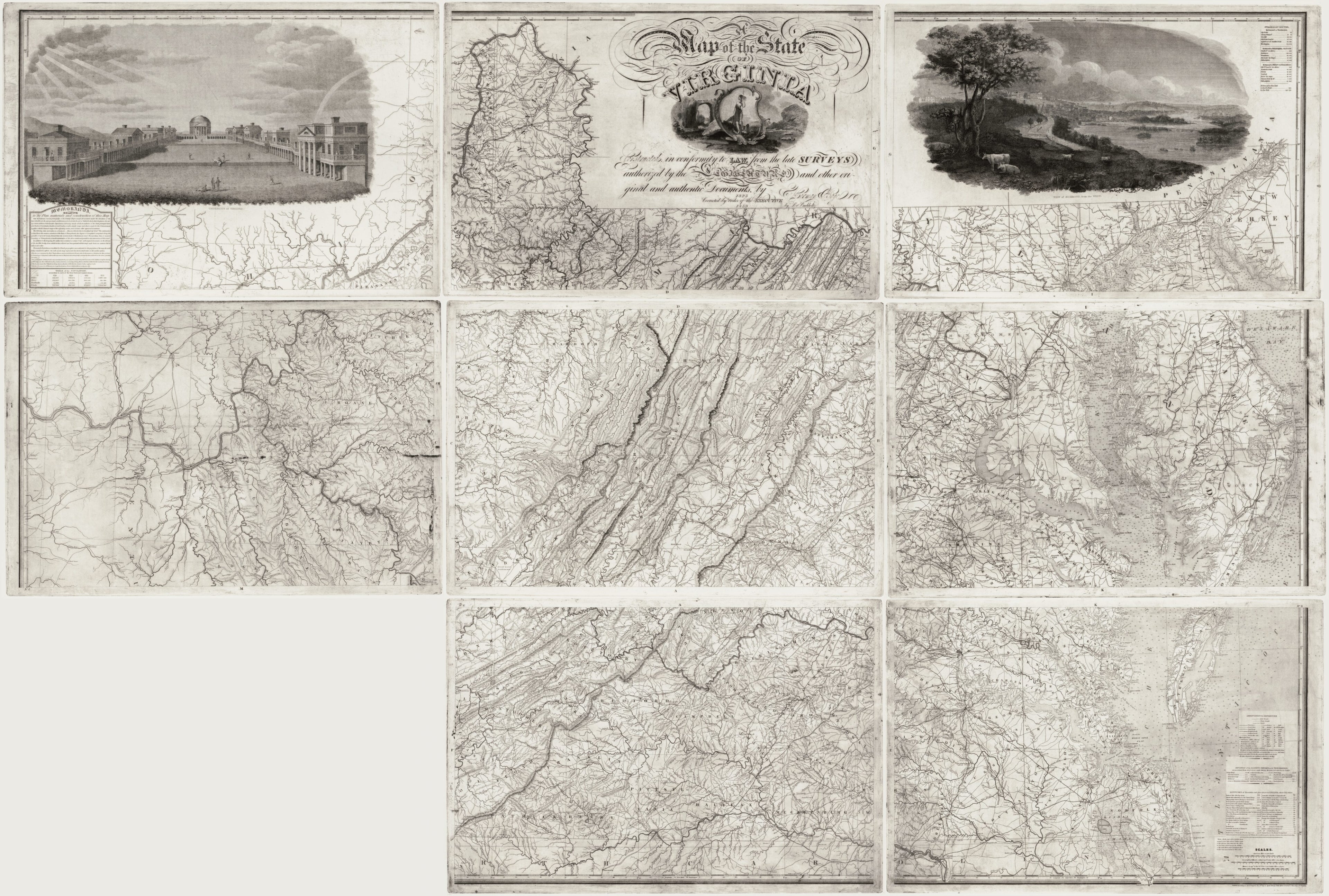 This old map of A Map of the State of Virginia, Constructed In Conformity to Law from the Late Surveys Authorized by the Legislature and Other Original and Authentic Documents from 1859 was created by L. V. (Lewis Von) Buchholtz, Herman Böÿe in 1859