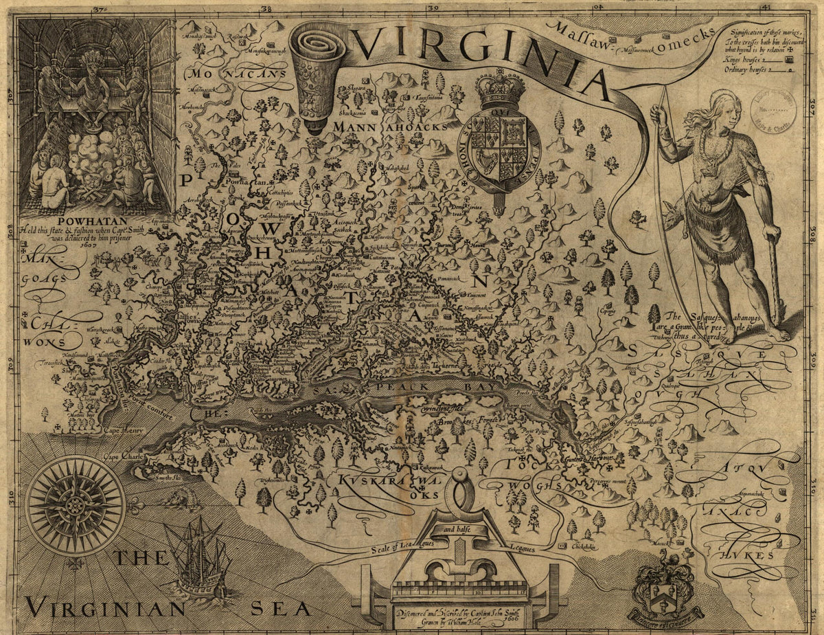Virginia in 1624 by Relic Map Company