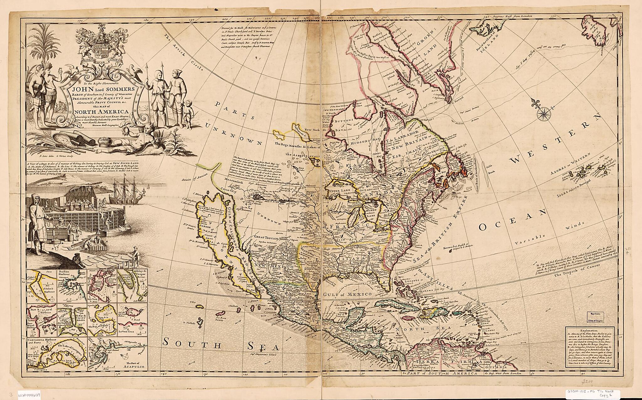 This Map of North America 1712 by Relic Map Company