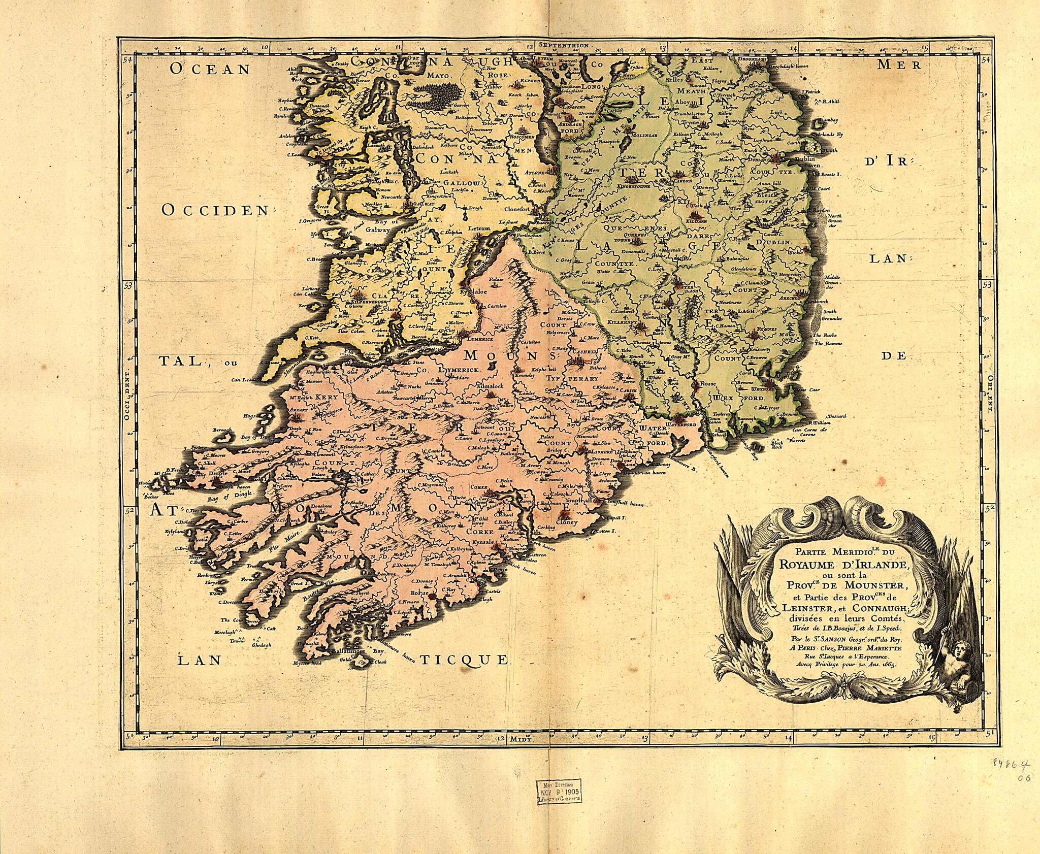 This old map of Partie Meridio. Le Du Royaume D&