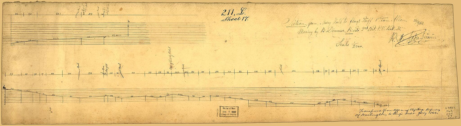 This old map of Staff Ethan Allen from 1864 was created by B. Dimmick, R. A. Hodasevich,  United States. War Department. Corps of Engineers in 1864