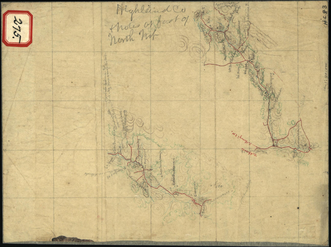 This old map of Highland Co. & Notes at Foot of North Mt. (Highland County and Notes at Foot of North Mt) from 1861 was created by in 1861