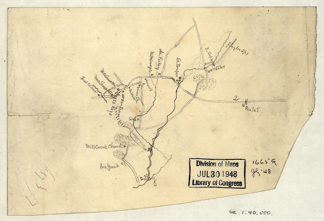 This old map of Sketch of the Vicinity of Cross Keys, Va. from 1862 was created by in 1862