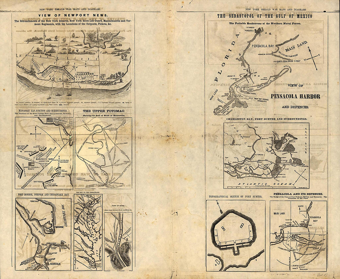 This old map of War Maps and Diagrams from 1861 was created by in 1861