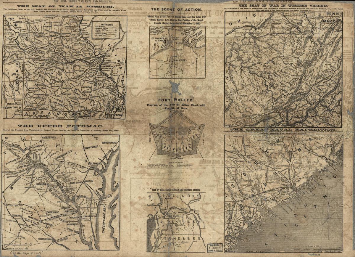 War Maps and Diagrams 1861 by Relic Map Company