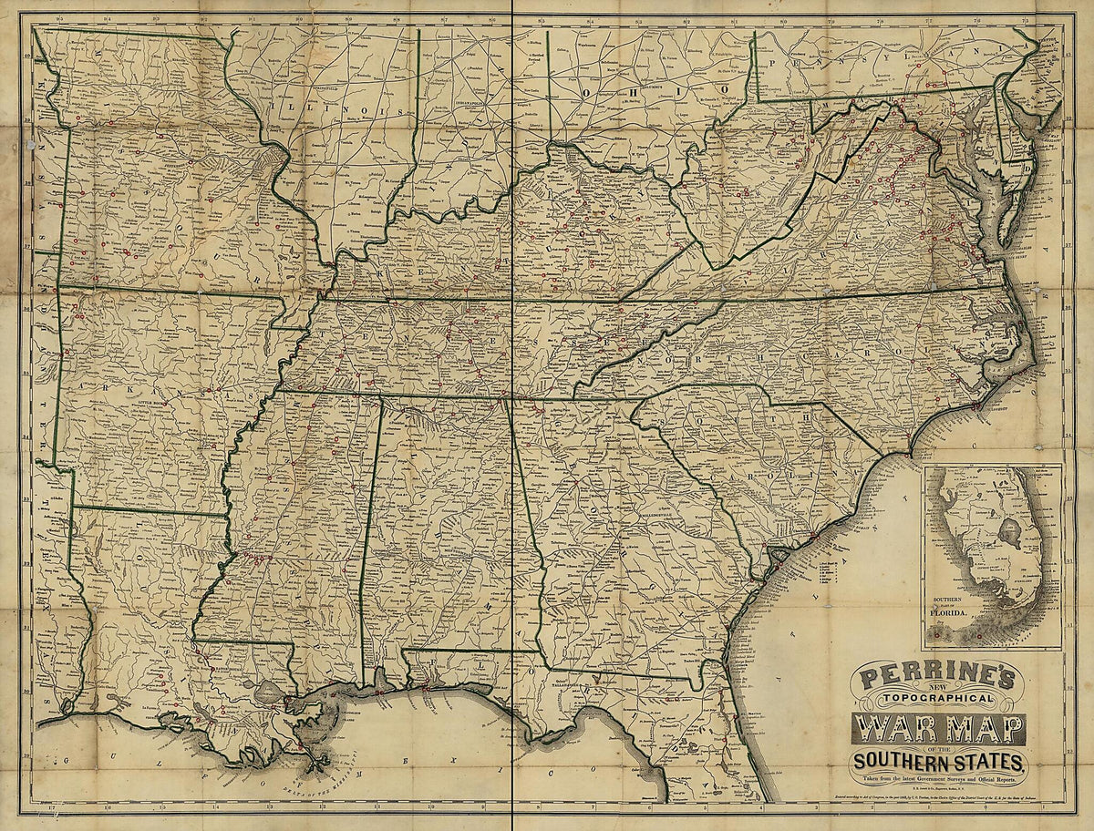 Map of Maine : Constructed From the Most Correct Surveys With Sectional Distances and Elevations, Or Level, of the St. Croix River From Calais Bridge Deduced From the States Survey in 1843 by Relic Map Company