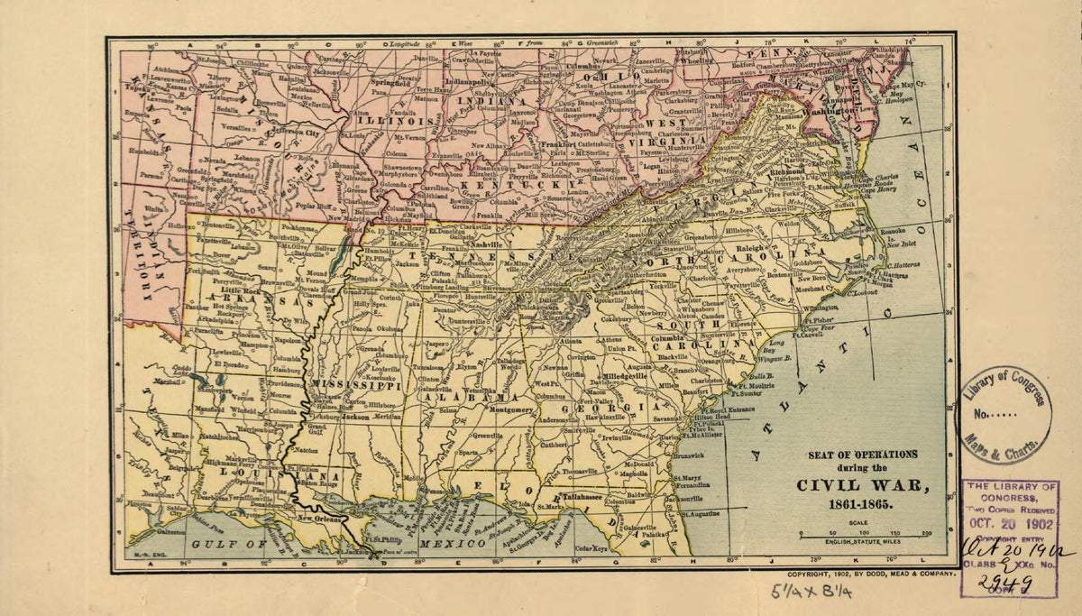 United States 1902 by Relic Map Company