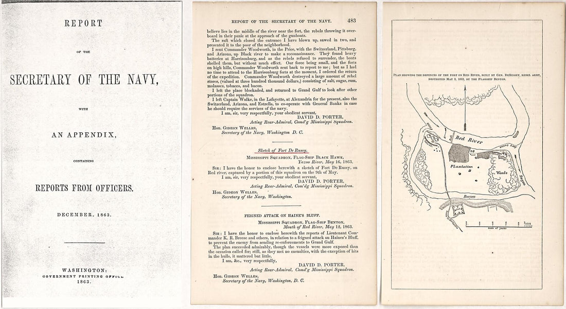This old map of Plan Showing the Defences of the Fort On Red River from 1863 was created by United States. Navy in 1863