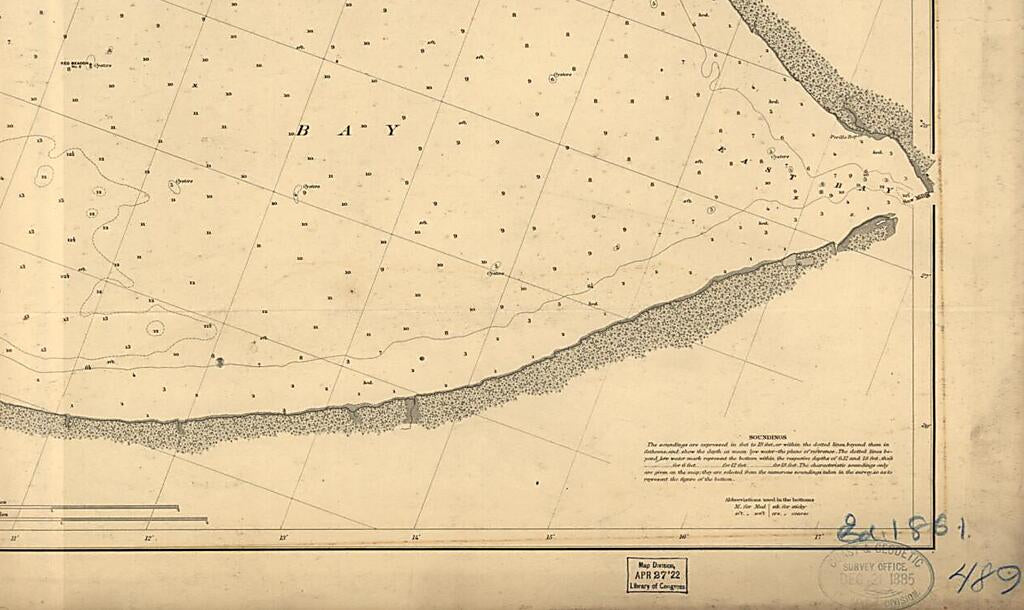 This old map of Preliminary Chart of Escambia and Santa Maria De Galvaez i.e., East Bays, Florida from 1861 was created by  United States Coast Survey in 1861