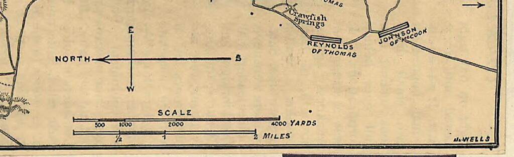 This old map of Field of Chickamauga. Sept 18-20, 1863 from 1887 was created by Jacob Wells in 1887