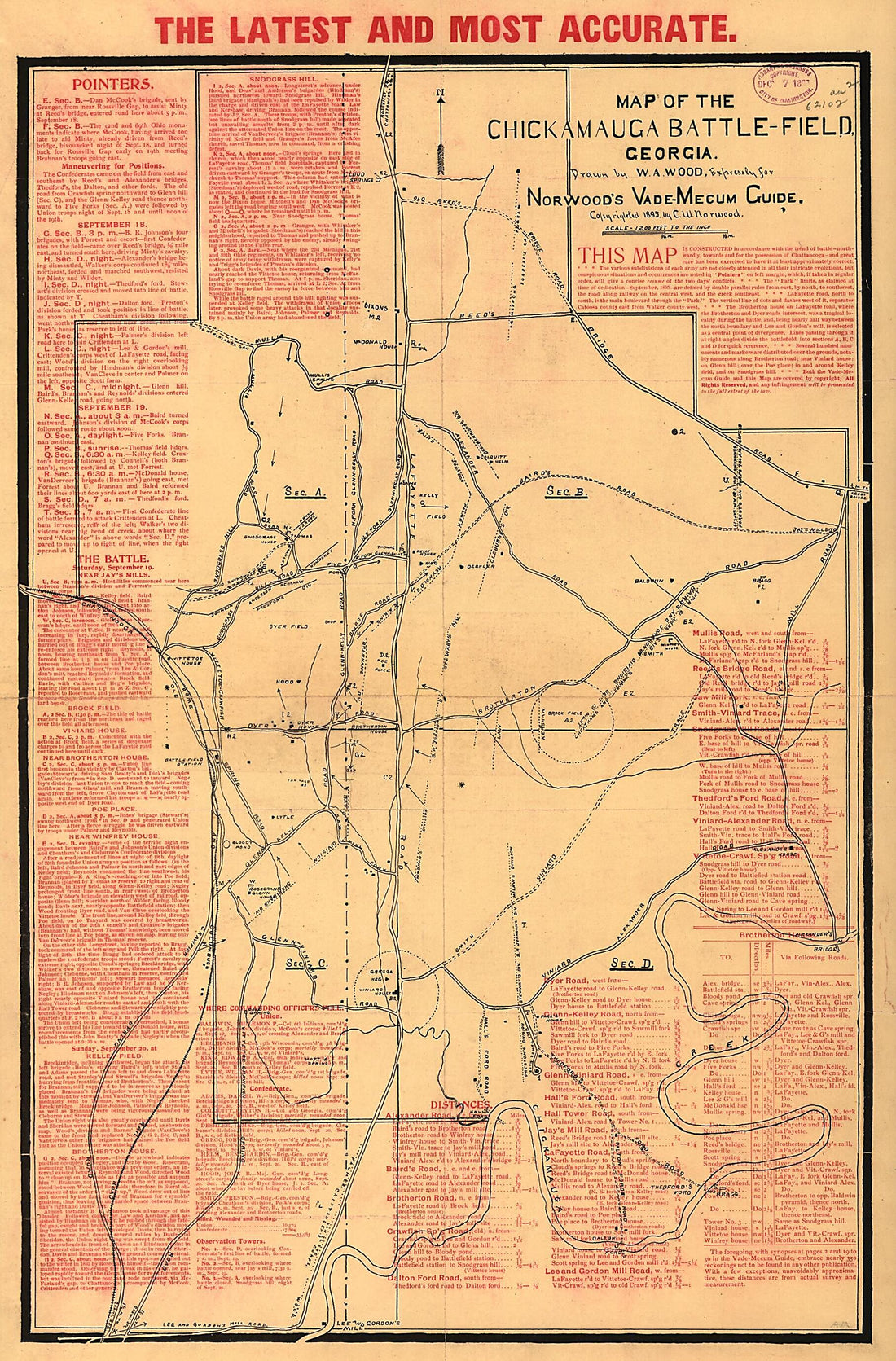 This old map of Field, Georgia from 1895 was created by W. A. Wood in 1895