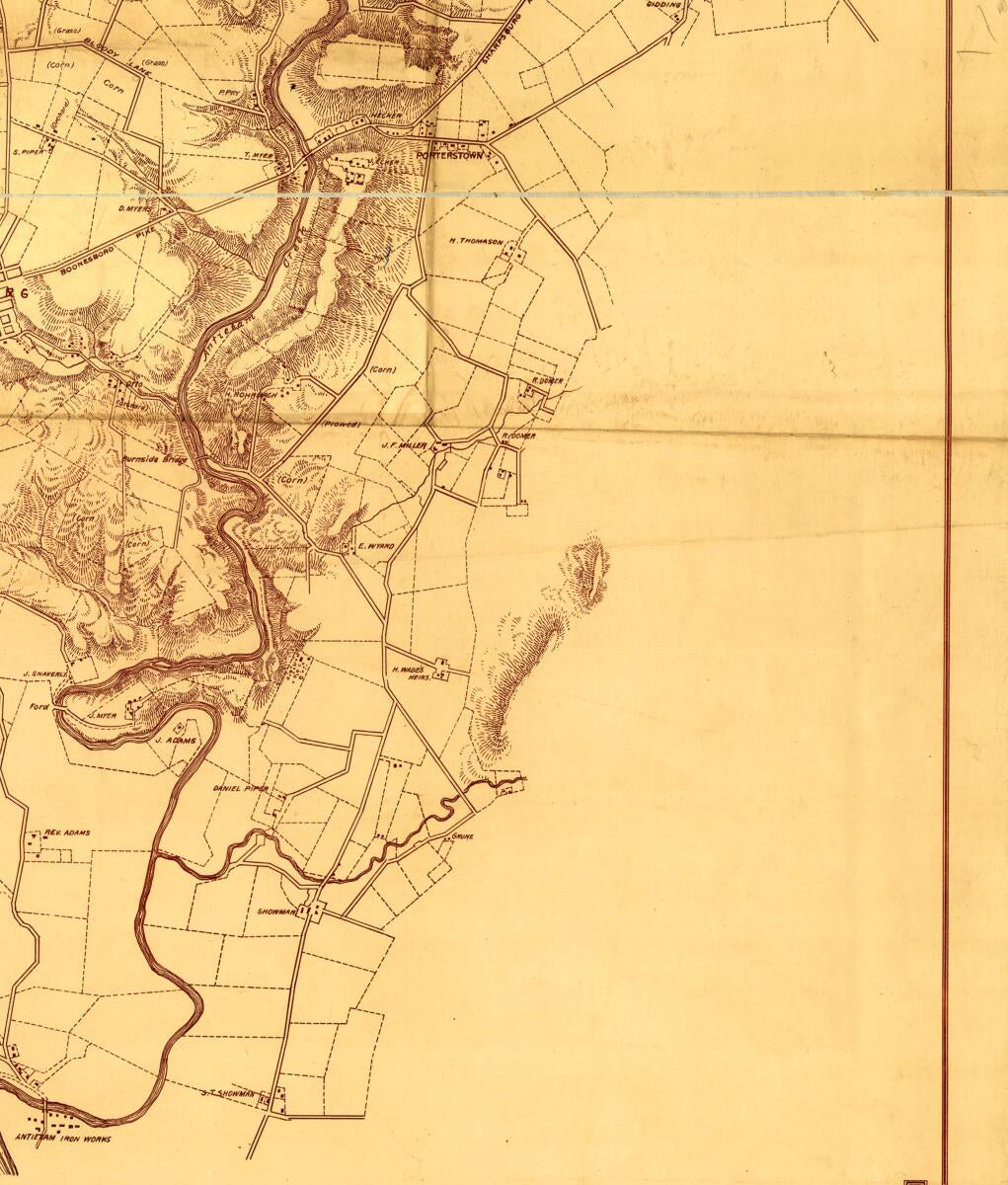 This old map of (No. 2) Map of the Battlefield of Antietam from 1894 was created by  Antietam Battlefield Board in 1894
