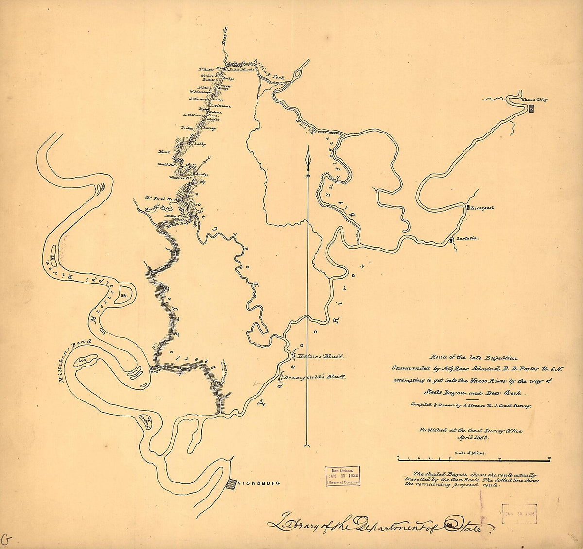 Route of the Late Expedtion sic Commanded by Act&